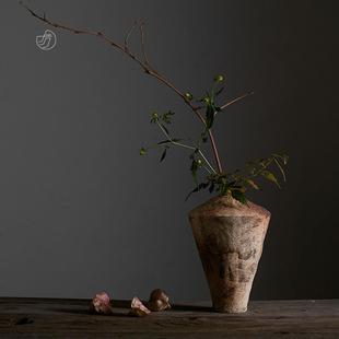 冇花 | 冯哲元 菱器手作陶瓷花瓶日式粗陶花器客厅新中式摆件