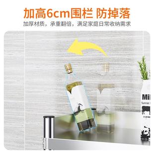 L7不锈钢橱柜家用多功能大储物柜厨房微波炉收纳架多层推拉门落地