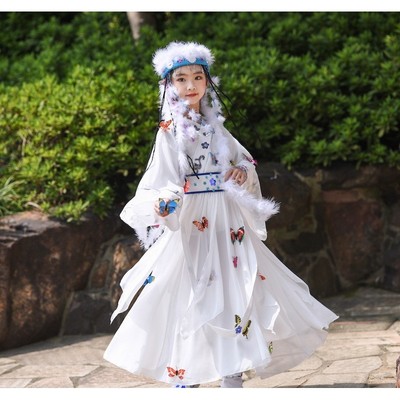 香妃同款衣服儿童还珠格格超仙女汉服演出套装含香公主服饰蒙古族