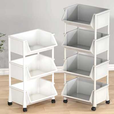 放零食的架子置物架客厅书架落地收纳床头菜篮厨房果蔬架多层移动