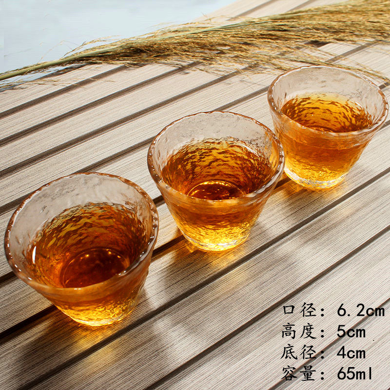 高质感 复古冰露日式小酒杯玻璃白酒杯家用烈酒杯酒具分酒器酒盅