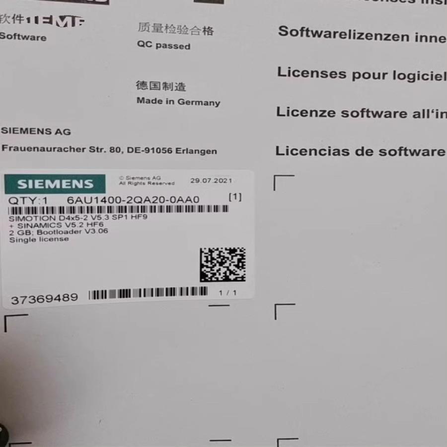 6AU1400-2QA20-0AA0全新原装卡~议价