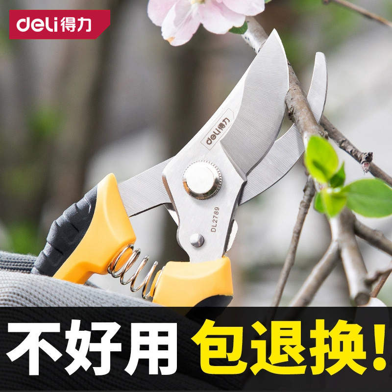 得力剪枝剪刀园林花艺修剪树枝剪刀果树剪刀粗大花剪园艺剪子工具