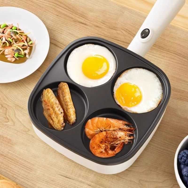 煎蛋神器不粘锅插电款鸡蛋汉堡锅家用早餐机用小型四孔电煎蛋锅