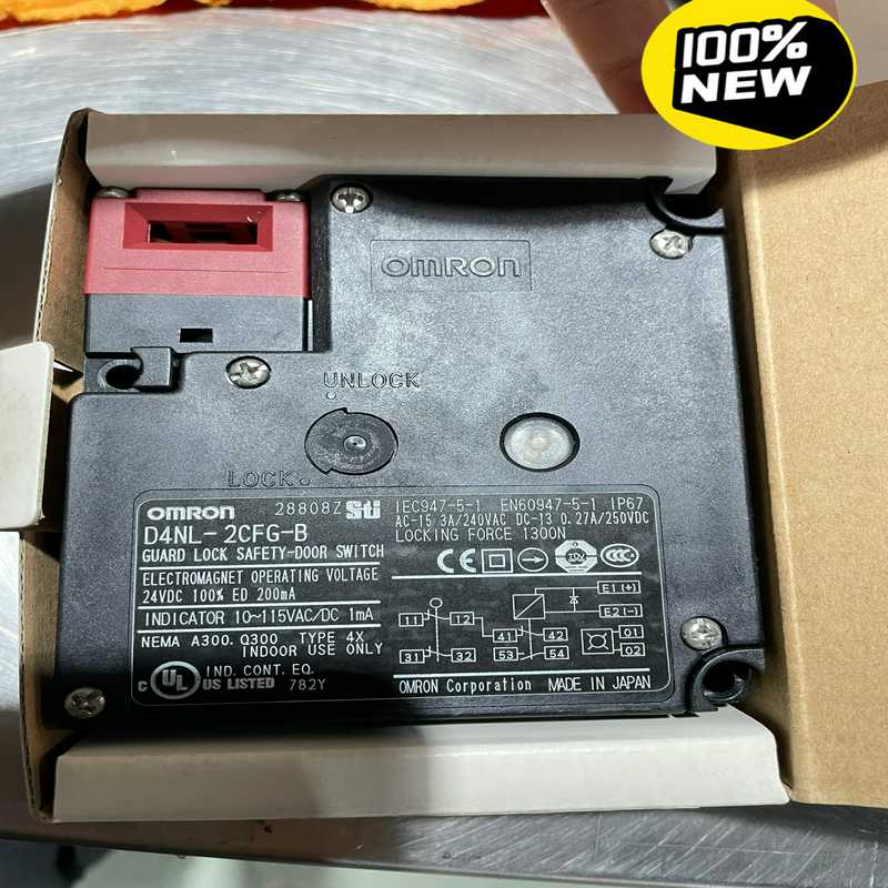 进口OMRON安全门开关电磁锁D4NL-2CFG-议价