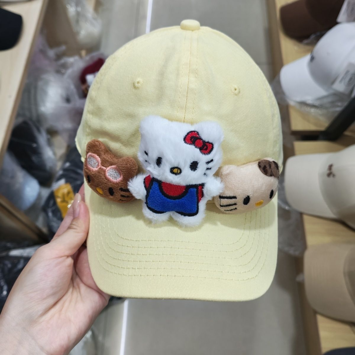 可爱Kitty蝴蝶结亲子棒球帽2025新款鸭舌帽显脸大头帽子遮阳帽女