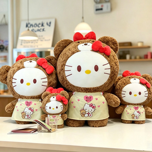 HelloKitty黑皮毛绒公仔礼物