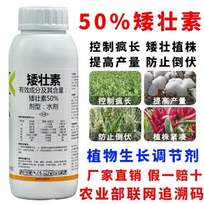 50矮壮素控旺抗倒伏增产小麦玉米棉花蔬菜花卉果树植物生长调节剂