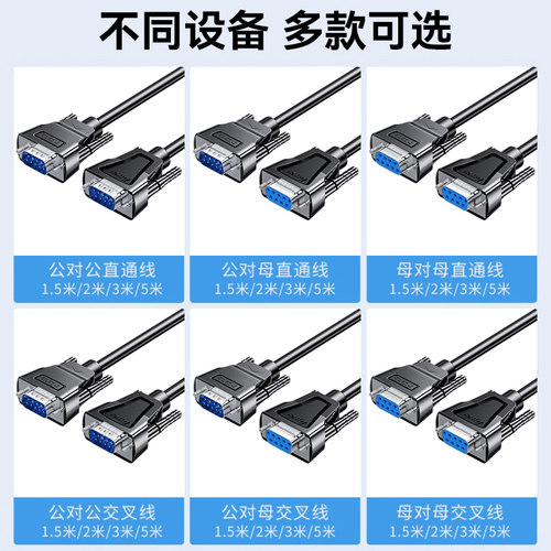 RS232串口转接线双头交叉/直通线