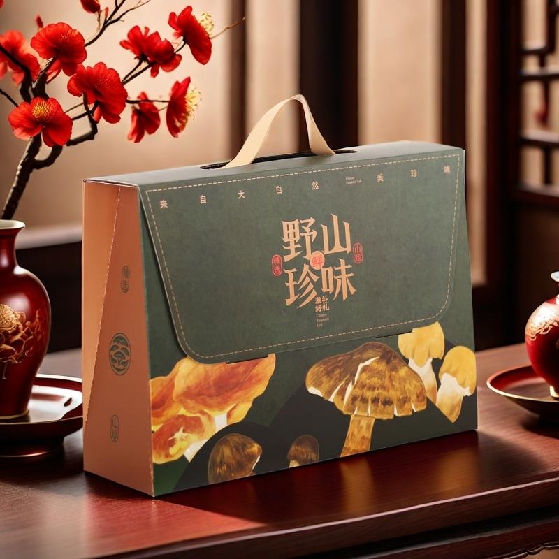 热销羊肚菌木耳特产包装盒山珍山货干货姬松茸鹿茸菇香菇通用礼品