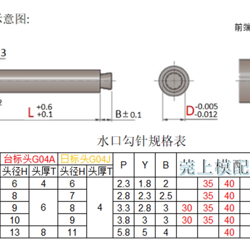 热销Y04Y04A拉料针 拉料销水口勾针拉料杆拉料鞘 镶针非标加工