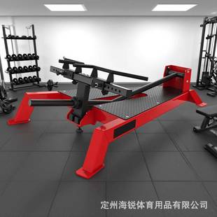 T型划船训练器商用挂片式俯身划船训练器材RELOADEDTBARROW