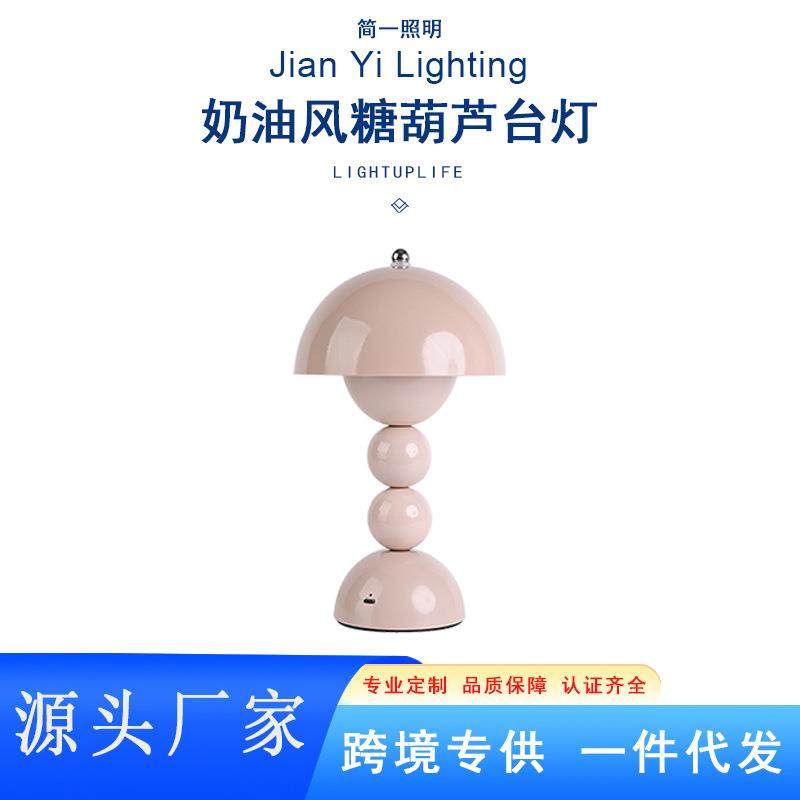 铁艺花苞台灯卧室床头灯结婚陪嫁装饰氛围灯创意简约蘑菇灯