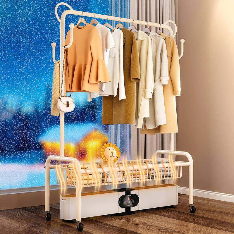 踢脚线取暖器烘衣架专用晾衣架落地卧室贴脚线家用烘干一体凉衣架