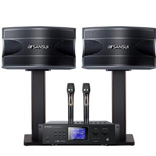 山水KF5家庭影院KTV音响套装全套卡拉OK点歌机触屏一体家用K歌