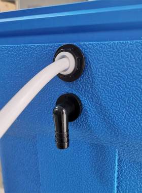 RO反渗透设备软水器再生盐配套溶盐箱60L/100L塑料PE方形蓝色盐箱