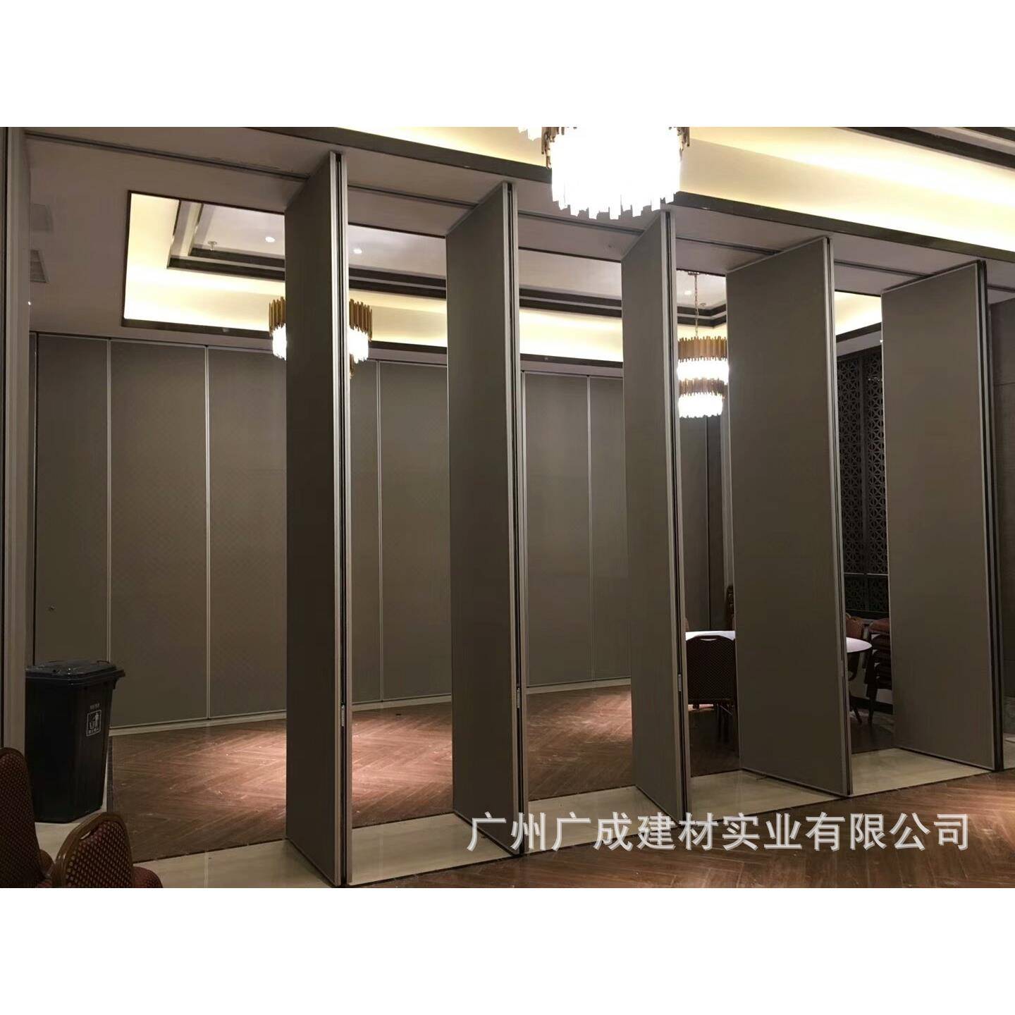 惠州舞蹈室镜面活动隔断可折叠培训室移动屏风墙画移门悬挂吊趟门