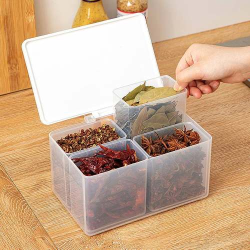 桂皮厨房八角干辣椒香料大料佐料家用调料盒密封收纳盒花椒分装盒
