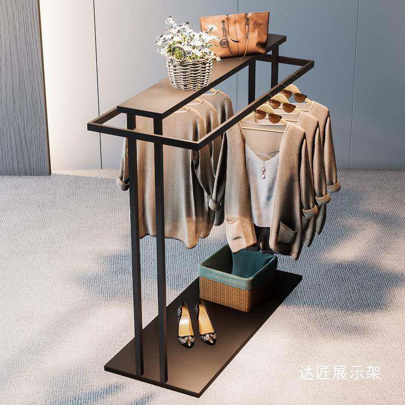 服装店中岛展示架双排落地货架双杠挂衣架女装男装童装衣服陈列架