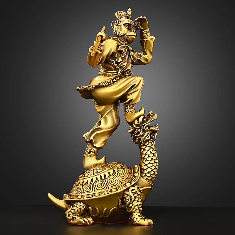 纯铜孙悟空踏龙龟摆件齐天大圣站鳌头家居办公室桌面装饰品铜猴子,电子/电工,接线端子,淘宝优惠券,粉丝福利购,淘宝优惠卷