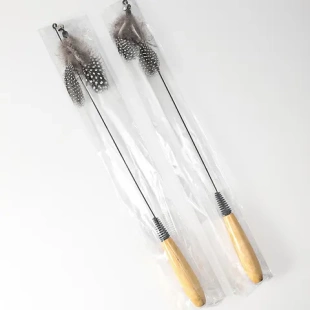 铃铛弹簧逗猫棒工厂赛级现货幼猫互动替换头羽毛CFA木柄玩具用品