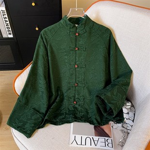 开衫 速发国季 立领外穿长袖 唐装 上衣 春古盘扣提花短外套复风中式