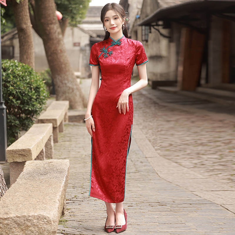 速发旗袍礼仪迎回高端走秀演出服旗袍