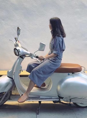 速发v款假日电动车新aspe电瓶车复古摩托车72V高颜值踏板车