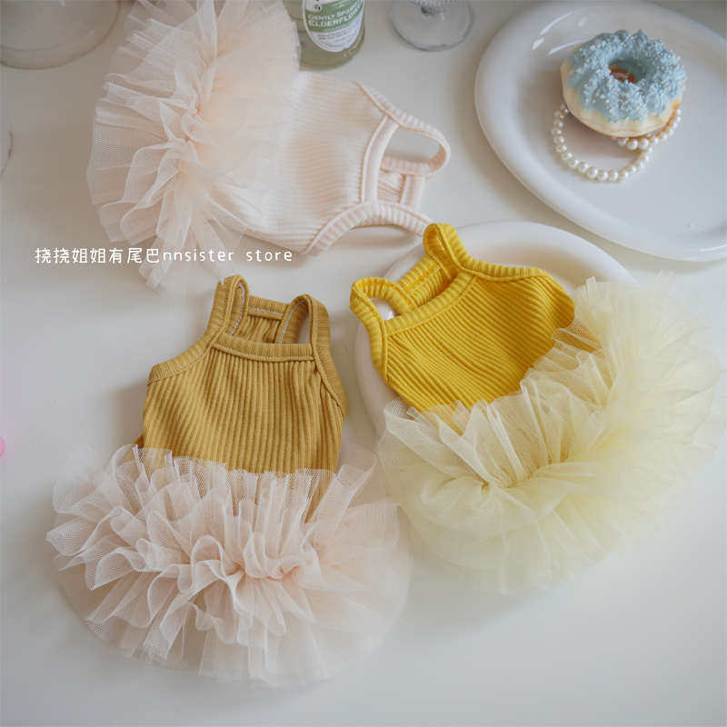 宠物公主裙猫咪衣服春夏季结婚纱礼服芭蕾泰迪狗狗生日蓬蓬裙纱裙