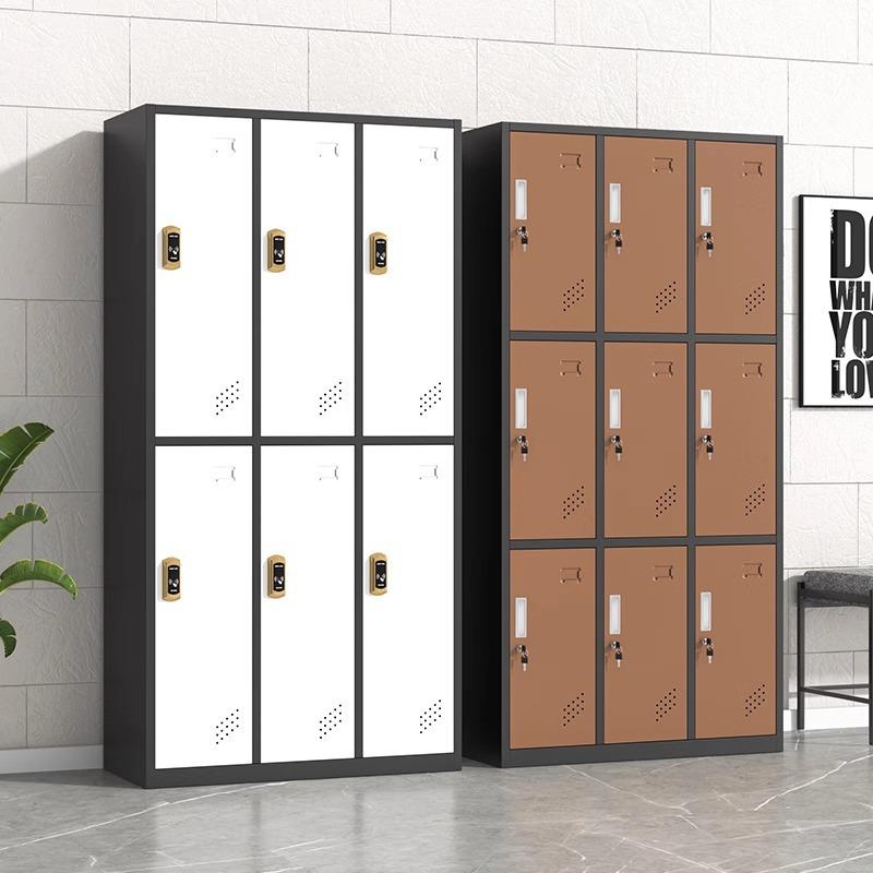 彩色更衣柜员工储物柜存包柜健身房换衣柜铁皮收纳柜办公室储物柜