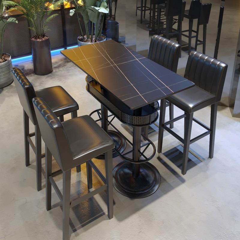 定制酒吧高脚桌高吧椅铁艺迪静散吧台凳音乐夜场清吧台桌椅组合