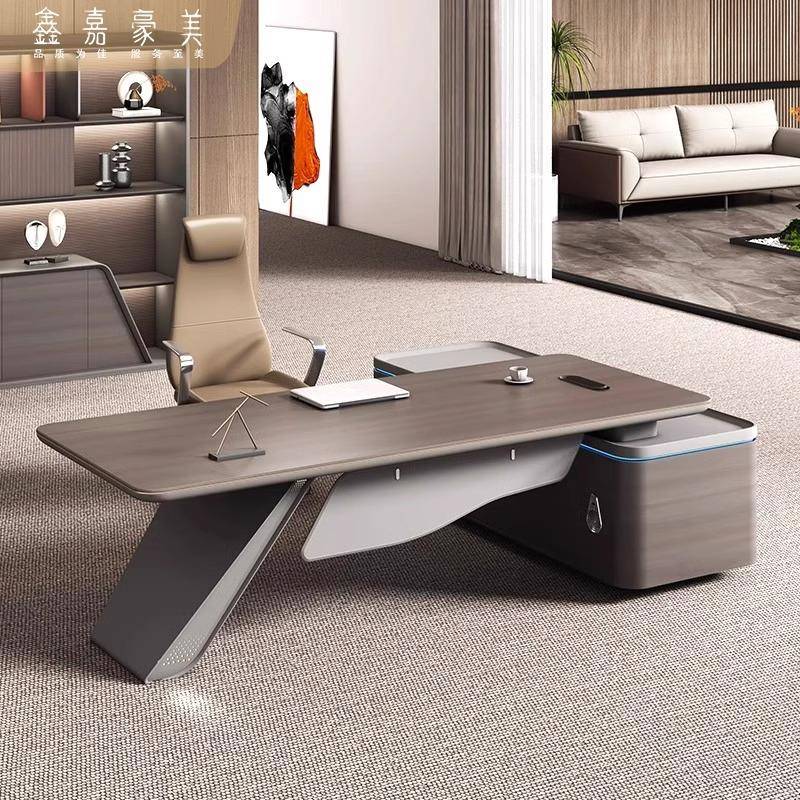 老板办公桌简约现代单人主管桌总经理北欧办公室家具电脑桌椅组合