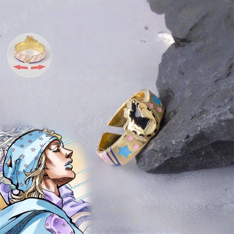动漫《JOJO的奇妙冒险》乔尼·乔达斯周边戒指 创意轻奢百搭设计