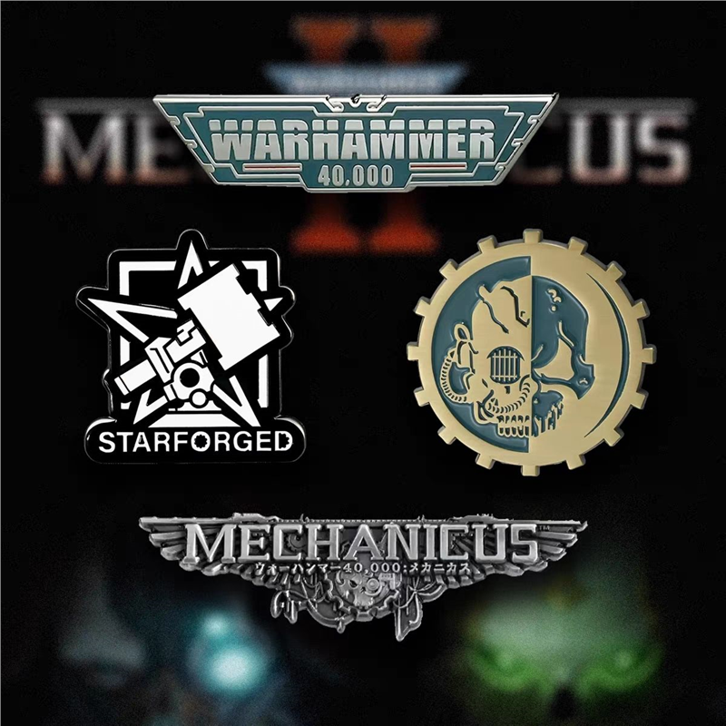 战锤40k机械神教星辰铸造金属徽章标志LOGO胸针pin游戏钥匙扣挂件