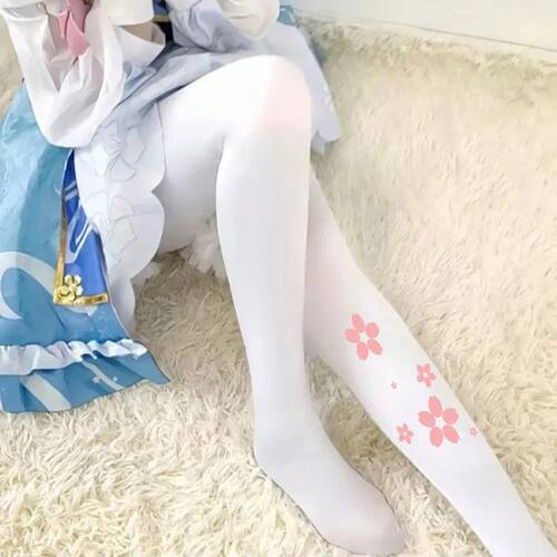 游戏原神花时来信神里绫华cos同款丝袜二次元周边裤袜洛丽塔袜子