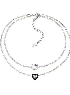 宋妍霏同款 HelloKitty双层米珠爱心项链