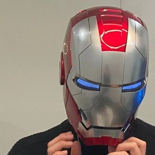 现货速发钢铁侠头盔5贾维斯电动可穿戴声控头盔面具玩具儿童变形
