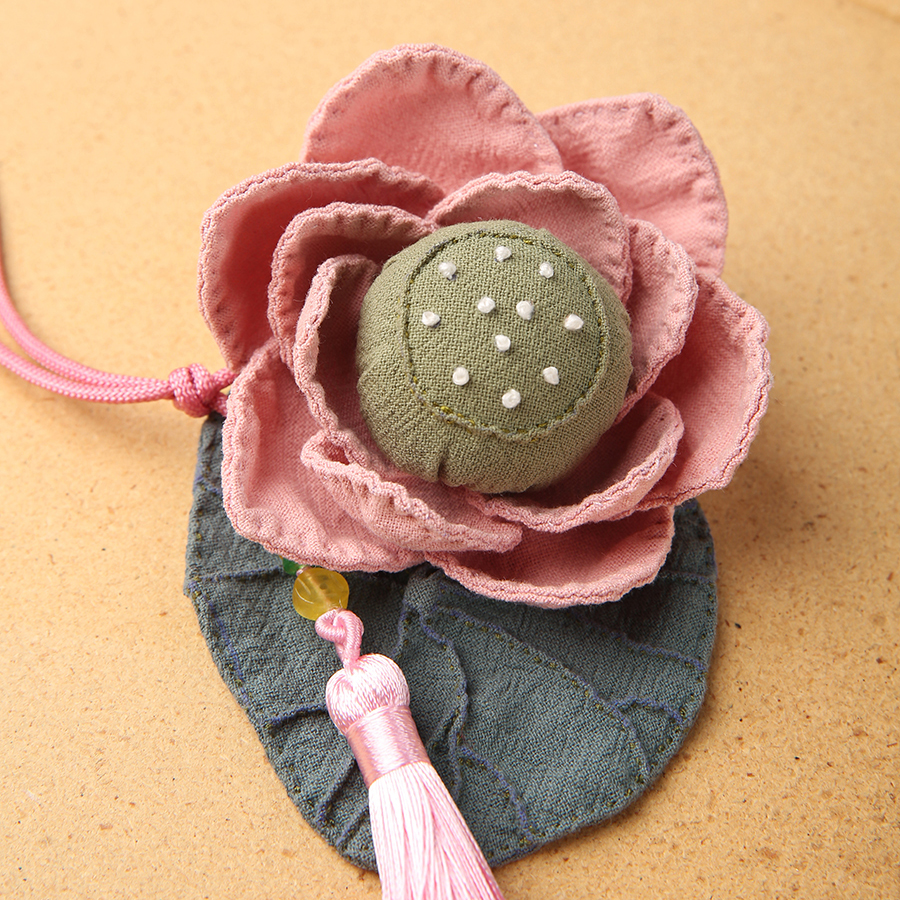 速发中草节创意莲蓬荷花香包香囊材秋包手工挂件摆件艾料香袋随身