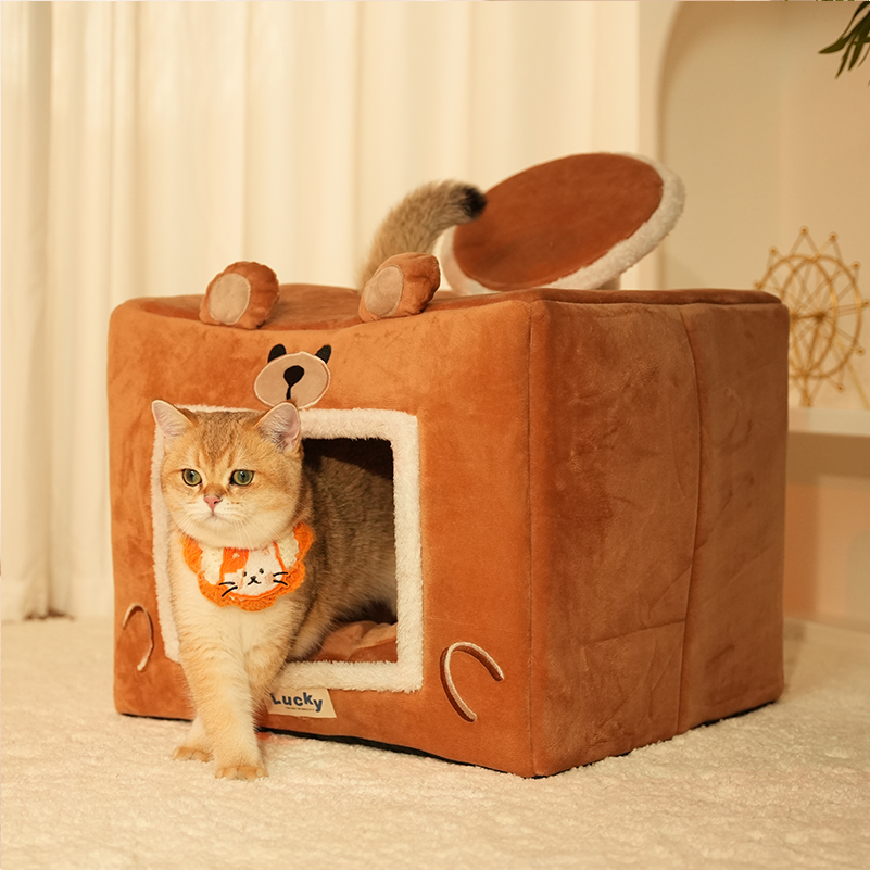 速发猫窝冬天四暖封闭式安全感冬季狗窝超级大保咪通用躲避屋猫季