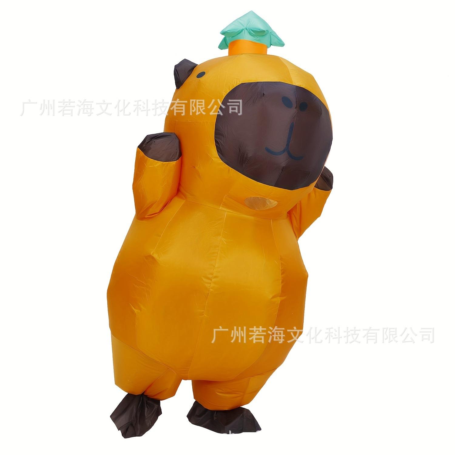 万诞圣节皮巴拉充气服派对卡狂道具搞笑2371圣节欢节活动行走卡