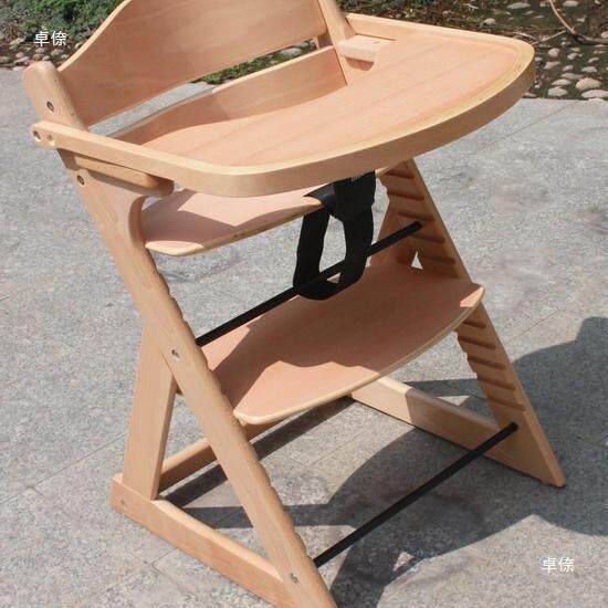 榉木餐椅宝儿童餐椅宝椅可调节高婴椅桌椅幼儿吃PBA饭木质成长餐