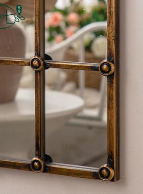 复古仿铜全A2687身镜服镜装铁艺做旧试衣镜民宿酒店洗手店台子
