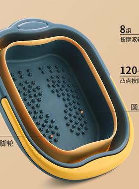 可折叠AL102154洗脚过盆泡脚桶便式家用宿舍按特大加厚小腿摩携塑