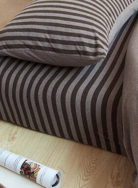 BDBS58纯棉针织棉床薄.垫1.58全棉床笠天笠竺棉床单151.8m条纹纯