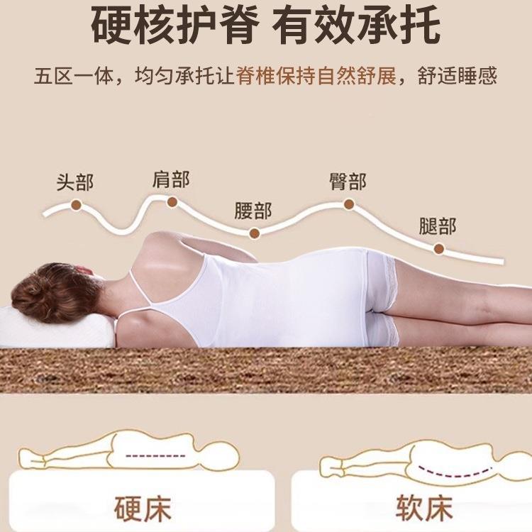 床垫945硬垫子天然椰制棕床垫.58护腰护脊纯棕榈折叠床米垫1可定