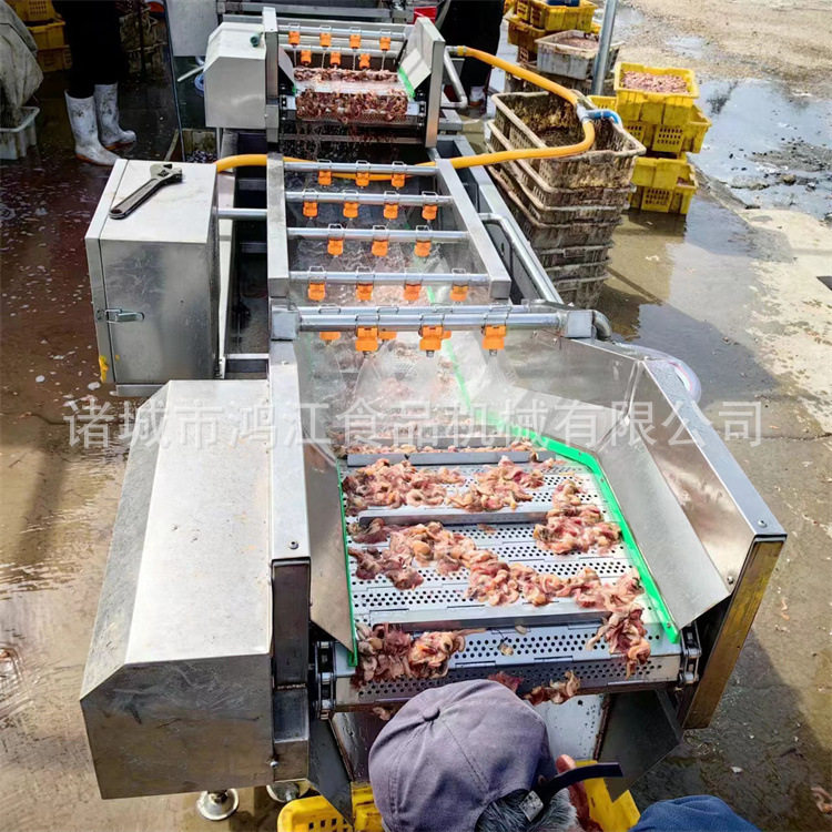 赤贝肉清洗去杂壳设备 扇贝去沙清洗流水线 海鲜肉清洗去贝壳机器