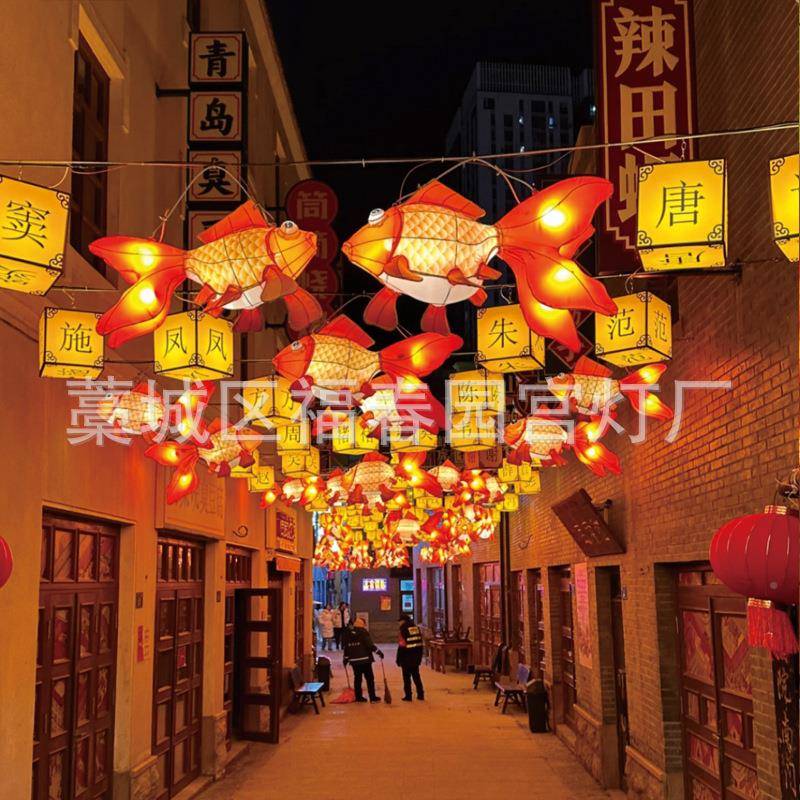 户外水百家姓灯笼016国风古灯风花创意方形街防道景区布置宫灯潮