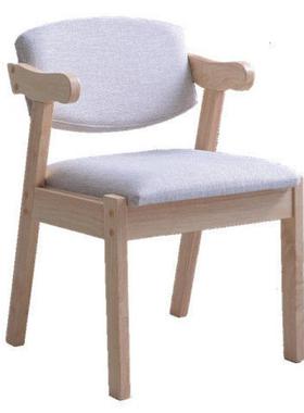 用简实木餐椅家电脑椅子舒适椅学生LLE学习椅书桌卧室约凳子靠背