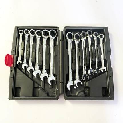 光72齿棘轮扳手12PC两用手PGU固定头哑棘轮开扳手口梅花省扳力扳