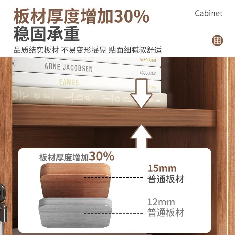收纳靠墙柜书柜防尘置物柜子带柜门组合书落地家用多层放PSI书架